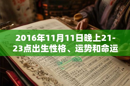 2016年11月11日晚上21-23点出生性格、运势和命运