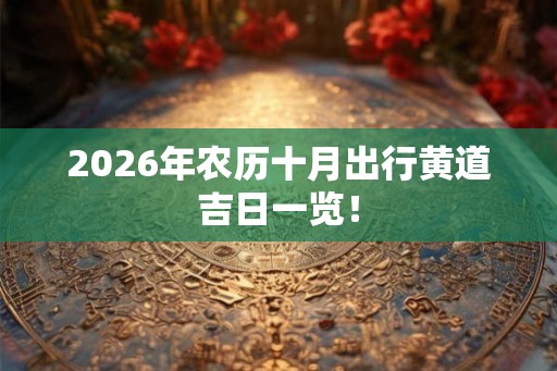 2026年农历十月出行黄道吉日一览！