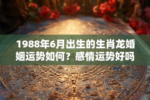1988年6月出生的生肖龙婚姻运势如何？感情运势好吗？