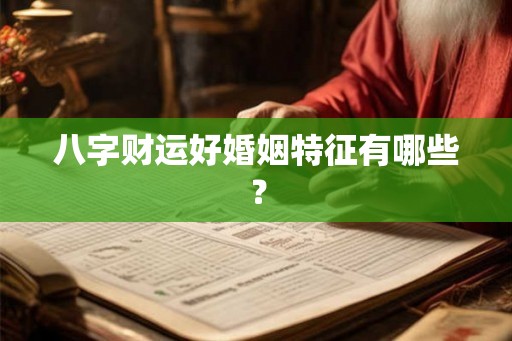 八字财运好婚姻特征有哪些？