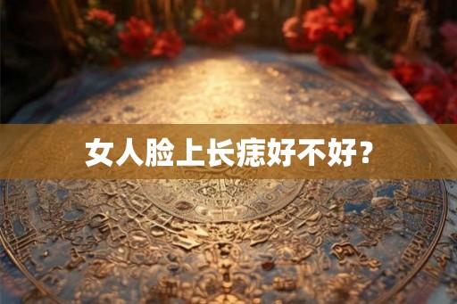 女人脸上长痣好不好？