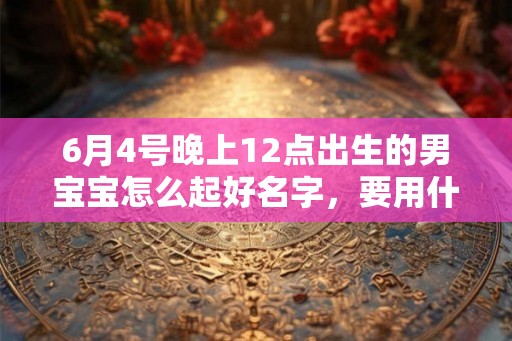 6月4号晚上12点出生的男宝宝怎么起好名字，要用什么字好