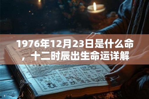 1976年12月23日是什么命,十二时辰出生命运详解 1976年12月23日是什么命,十二时辰出生命运详解