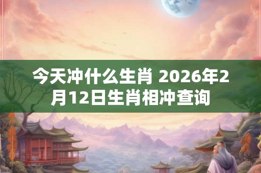 今天冲什么生肖 2026年2月12日生肖相冲查询