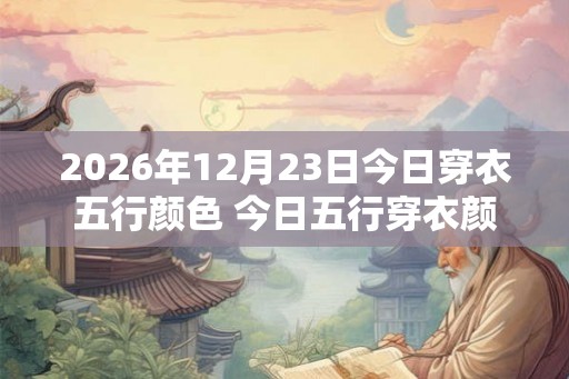 2026年12月23日今日穿衣五行颜色 今日五行穿衣颜色搭配