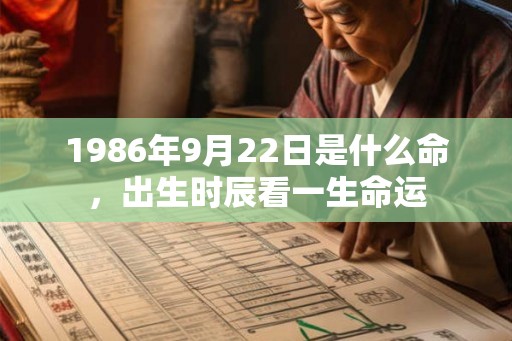 1986年9月22日是什么命，出生时辰看一生命运