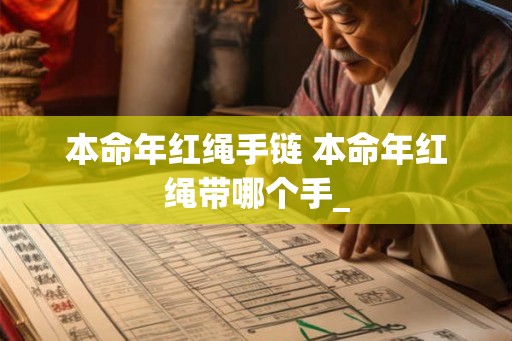 本命年红绳手链 本命年红绳带哪个手_