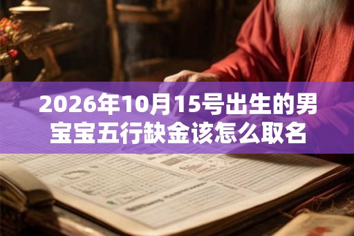 2026年10月15号出生的男宝宝五行缺金该怎么取名