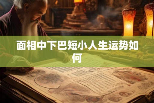 面相中下巴短小人生运势如何