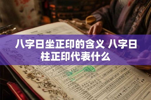 八字日坐正印的含义 八字日柱正印代表什么 八字日坐正印的含义 八字日柱正印代表什么