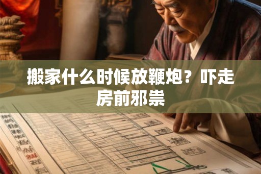 搬家什么时候放鞭炮？吓走房前邪祟