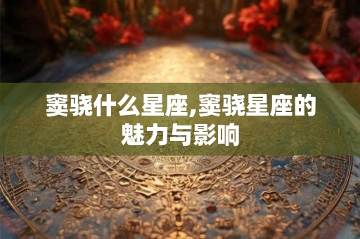 窦骁什么星座,窦骁星座的魅力与影响