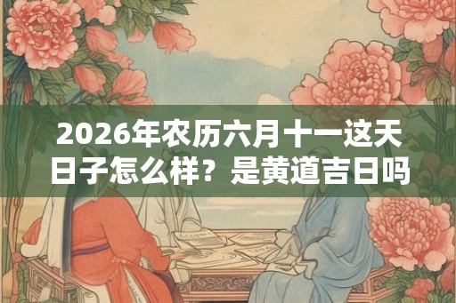 2026年农历六月十一这天日子怎么样？是黄道吉日吗？