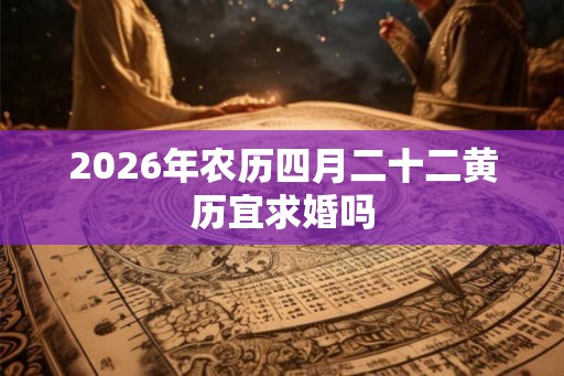 2026年农历四月二十二黄历宜求婚吗