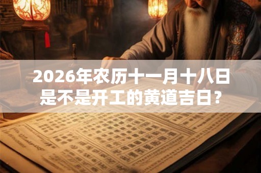 2026年农历十一月十八日是不是开工的黄道吉日？
