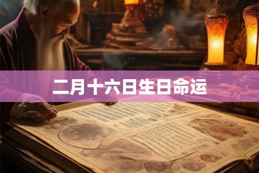 二月十六日生日命运