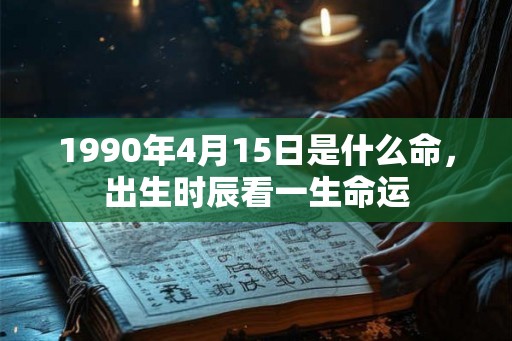 1990年4月15日是什么命，出生时辰看一生命运