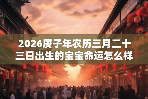 2026庚子年农历三月二十三日出生的宝宝命运怎么样? 2026庚子年农历三月二十三日出生的宝宝命运怎么样?