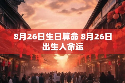 8月26日生日算命 8月26日出生人命运