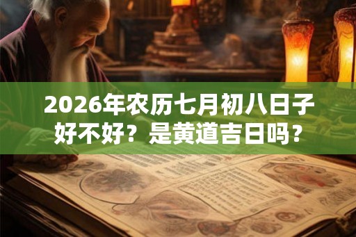 2026年农历七月初八日子好不好？是黄道吉日吗？