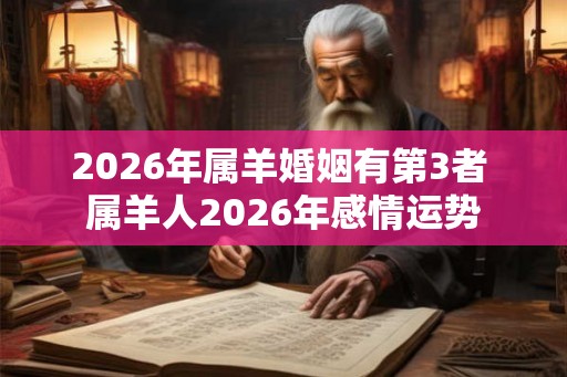2026年属羊婚姻有第3者 属羊人2026年感情运势
