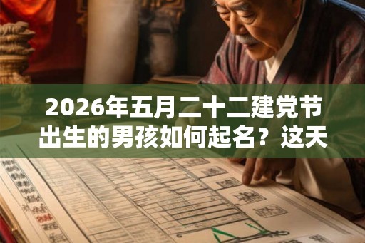 2026年五月二十二建党节出生的男孩如何起名？这天的卦象如何？
