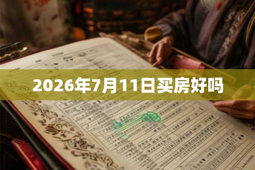 2026年7月11日买房好吗