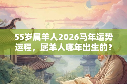 55岁属羊人2026马年运势运程，属羊人哪年出生的？