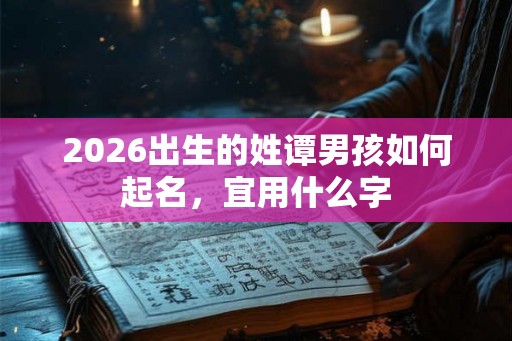 2026出生的姓谭男孩如何起名,宜用什么字 2026出生的姓谭男孩如何起名,宜用什么字