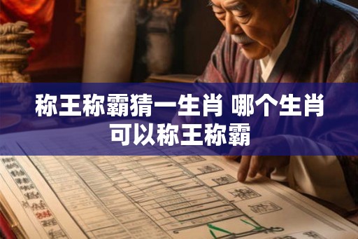 称王称霸猜一生肖 哪个生肖可以称王称霸