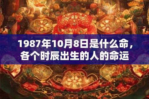 1987年10月8日是什么命，各个时辰出生的人的命运