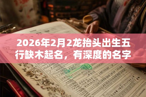 2026年2月2龙抬头出生五行缺木起名，有深度的名字