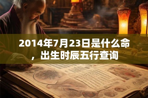2014年7月23日是什么命，出生时辰五行查询