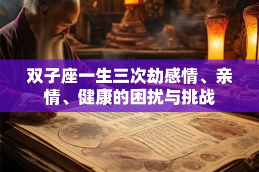 双子座一生三次劫感情、亲情、健康的困扰与挑战