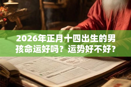 2026年正月十四出生的男孩命运好吗？运势好不好？