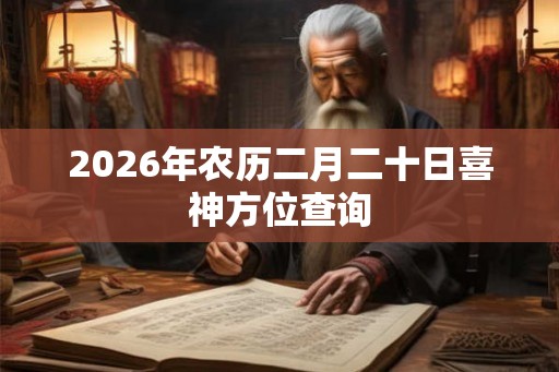 2026年农历二月二十日喜神方位查询 2026年农历二月二十日喜神方位查询