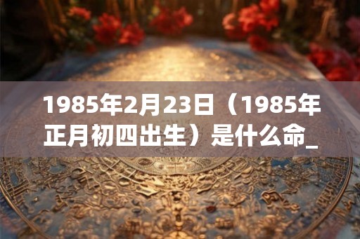 1985年2月23日（1985年正月初四出生）是什么命_命运如何