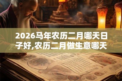 2026马年农历二月哪天日子好,农历二月做生意哪天开业好