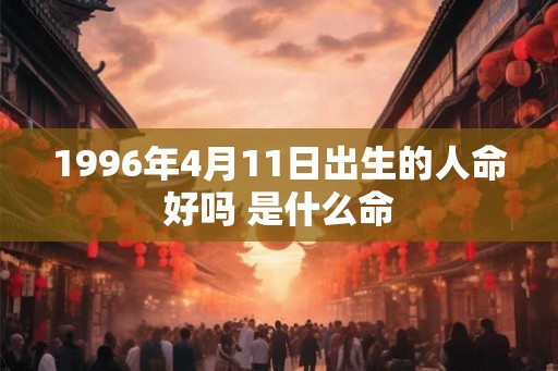 1996年4月11日出生的人命好吗 是什么命