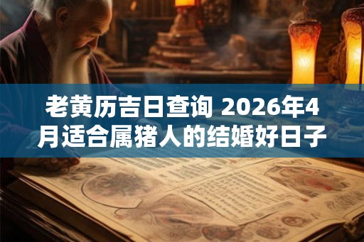 老黄历吉日查询 2026年4月适合属猪人的结婚好日子