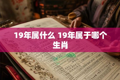 19年属什么 19年属于哪个生肖