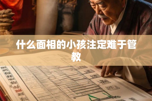 什么面相的小孩注定难于管教