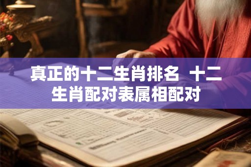 真正的十二生肖排名  十二生肖配对表属相配对