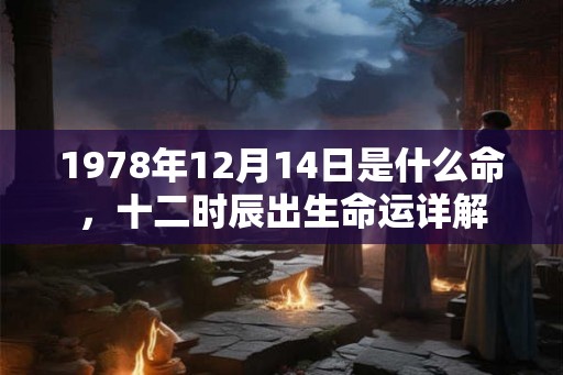 1978年12月14日是什么命，十二时辰出生命运详解