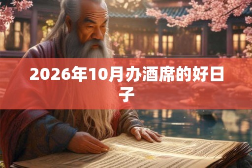 2026年10月办酒席的好日子