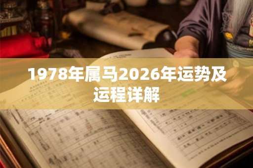 1978年属马2026年运势及运程详解