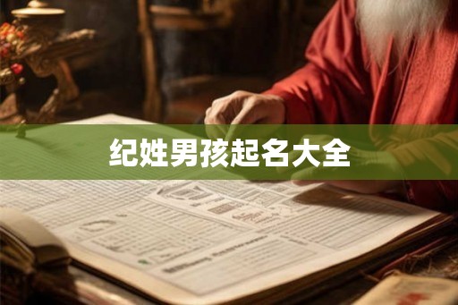 纪姓男孩起名大全