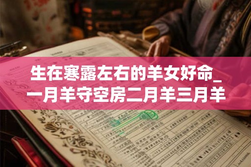 生在寒露左右的羊女好命_一月羊守空房二月羊三月羊