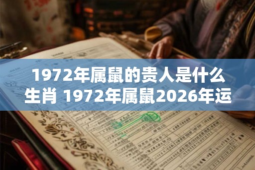 1972年属鼠的贵人是什么生肖 1972年属鼠2026年运势如何