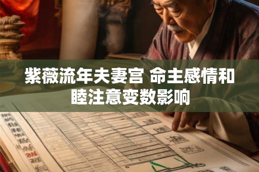 紫薇流年夫妻宫 命主感情和睦注意变数影响